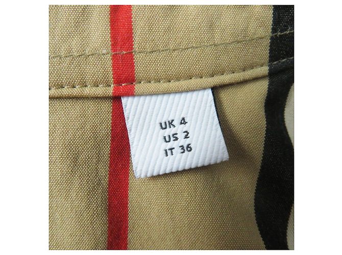 Camisa de manga larga de algodón con rayas Icon de Burberry Beige - vista 7