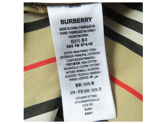 Camisa de manga larga de algodón con rayas Icon de Burberry Beige - vista 8