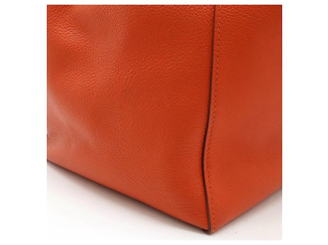 Borsa a spalla Hermès Ricol17 Evercolor Marrone Bianco Rosso - vista 8