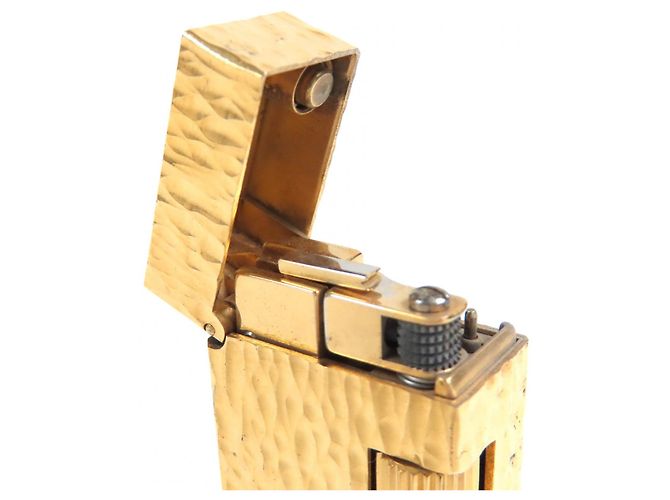 Alfred Dunhill Dunhill Logo engraved all-over pattern lighter Golden - view 5