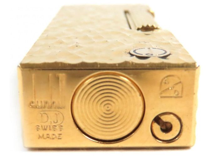 Alfred Dunhill Dunhill Logo engraved all-over pattern lighter Golden - view 8