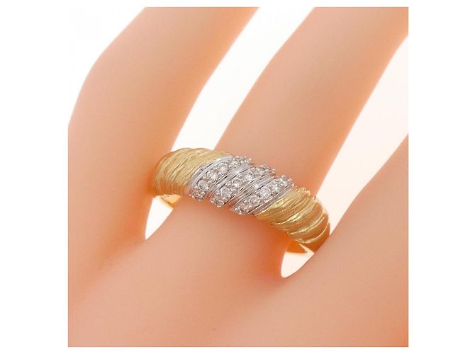 Autre Marque G.STAVB Au750 Diamond Ring Golden - Ansicht 5