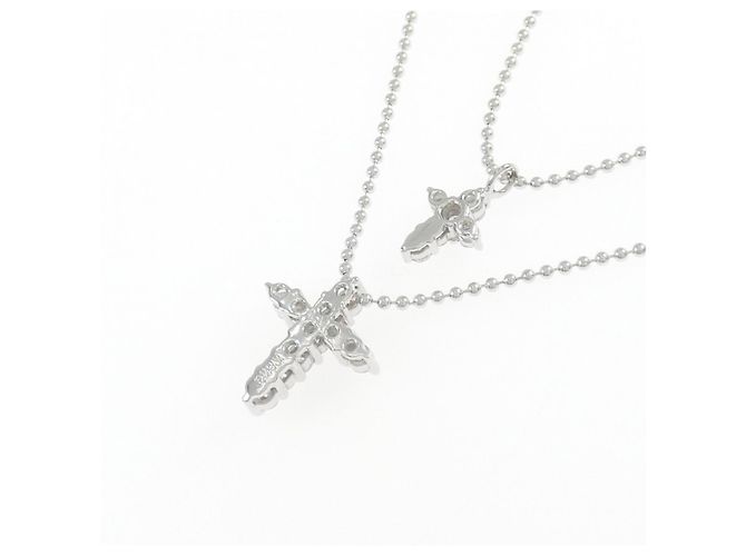 Autre Marque Collana a Croce con Diamanti Au750 Argento - vista 4