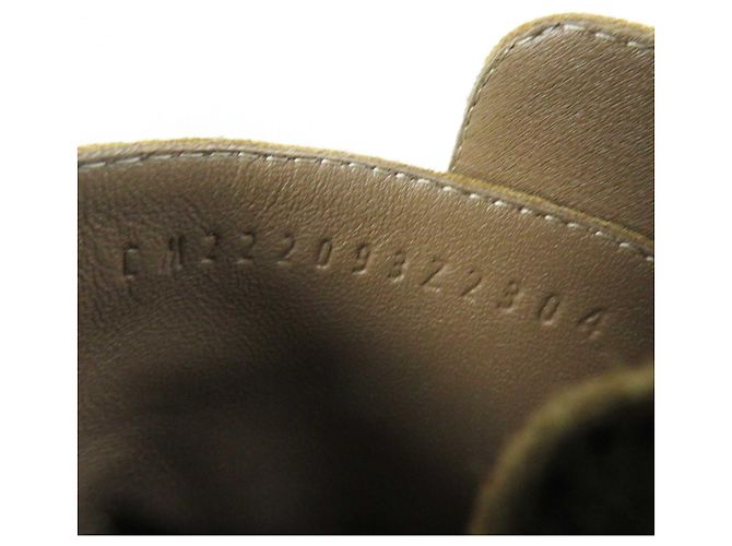 Kurze Stiefel aus Kalbsvelours Hermès Frenchie 50 Braun - Ansicht 9
