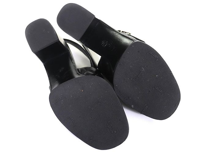 Sandali in pelle matelassé COCO Mark di Chanel Nero - vista 8