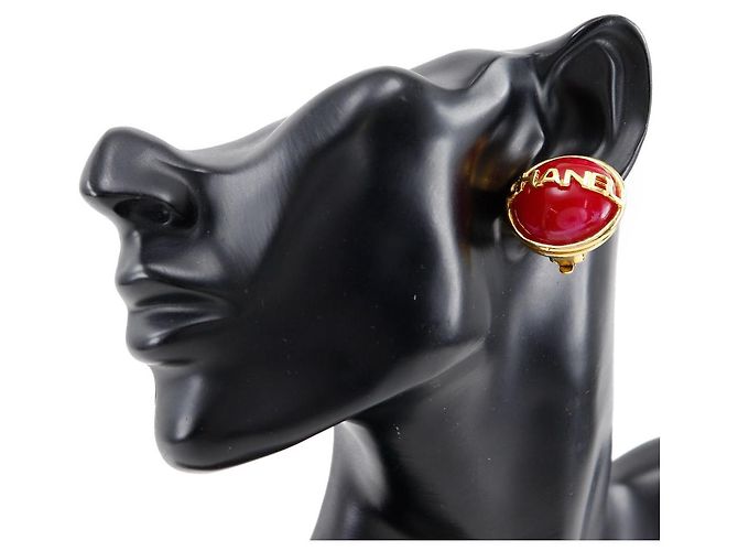 Chanel Ohrringe Rot - Ansicht 2