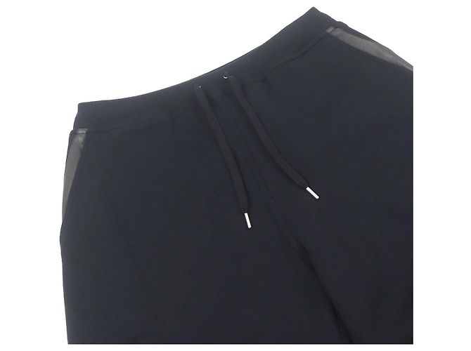 Calças de algodão e couro de cordeiro com logo H da Hermès Preto - vista 3
