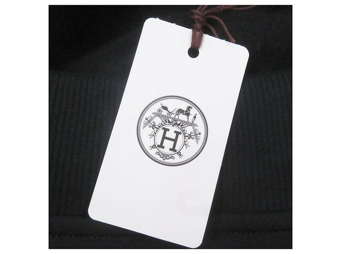 Calças de algodão e couro de cordeiro com logo H da Hermès Preto - vista 9