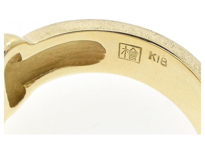 Autre Marque Hisakenji Au750 Diamantring Golden - Ansicht 4