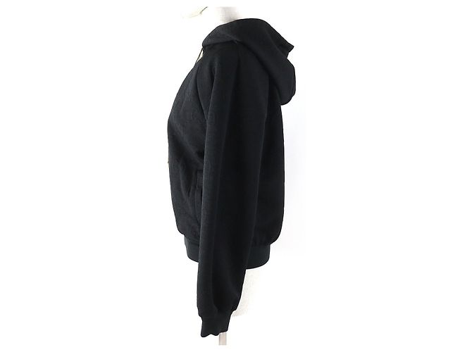 Oversized Gucci Parker Top aus Polyester mit geprägtem GG-Logo-Jacquard Schwarz - Ansicht 2