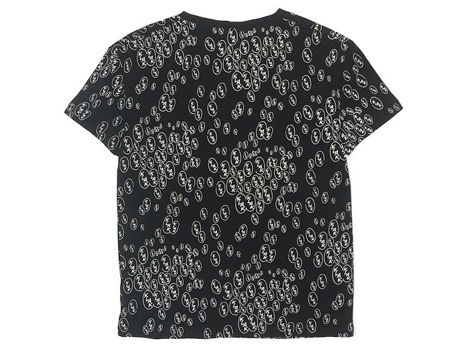 Céline Camiseta de algodón Celine Christian Marclay Negro Blanco - vista 2