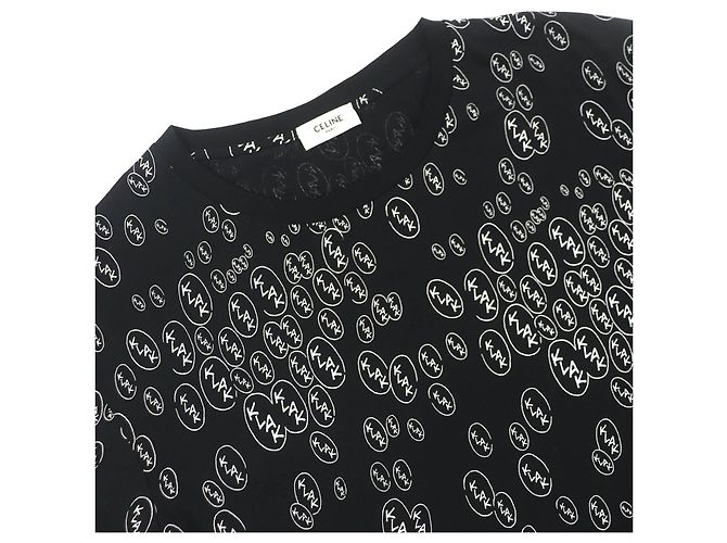 Céline Camiseta de algodón Celine Christian Marclay Negro Blanco - vista 3
