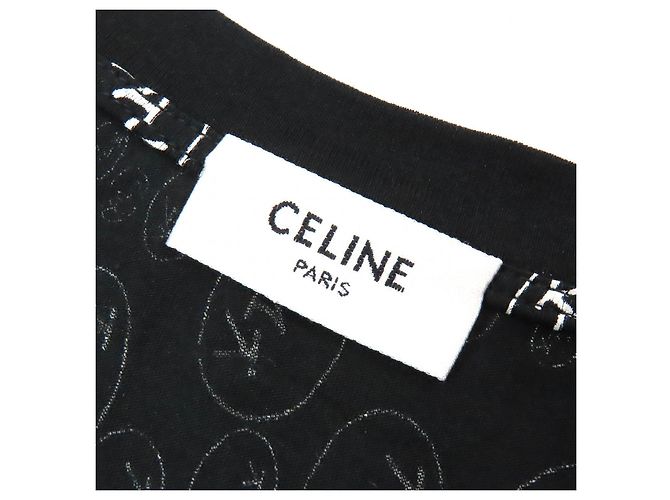 Céline Camiseta de algodón Celine Christian Marclay Negro Blanco - vista 4
