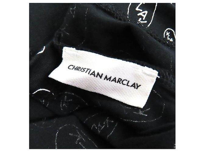 Céline Camiseta de algodón Celine Christian Marclay Negro Blanco - vista 5