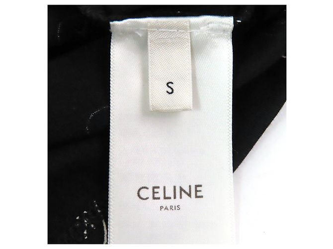 Céline Camiseta de algodón Celine Christian Marclay Negro Blanco - vista 6
