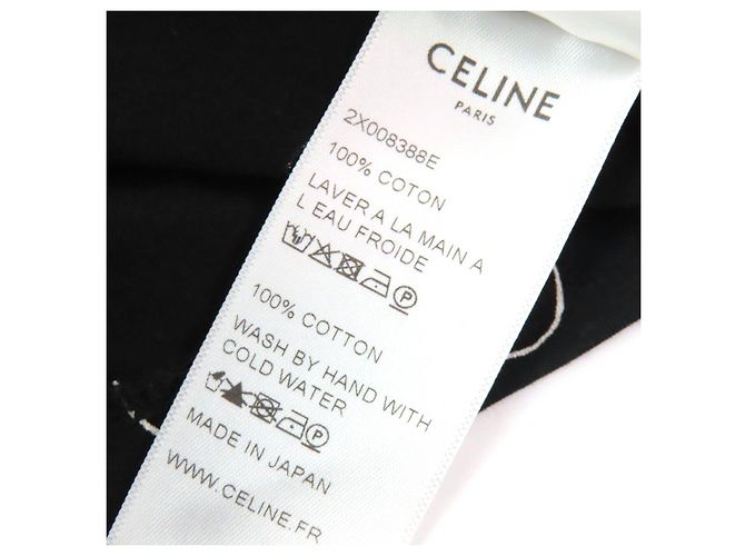 Céline Camiseta de algodón Celine Christian Marclay Negro Blanco - vista 7
