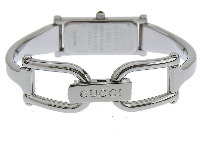 Gucci 1500L Quarz aus Edelstahl Schwarz - Ansicht 4