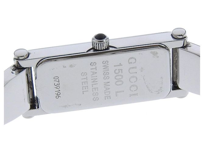Gucci 1500L Quarz aus Edelstahl Schwarz - Ansicht 5
