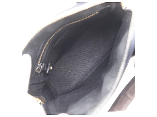 Autre Marque Borsa in pelle goffrata con nastro Paule Ka Marrone Nero Porpora - vista 6