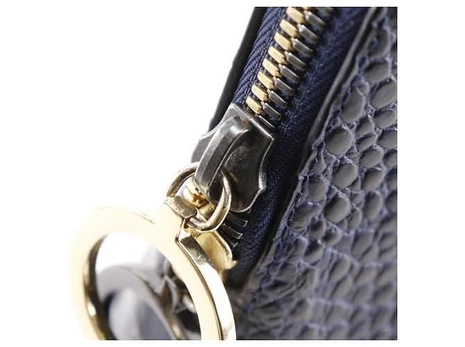 Autre Marque Borsa in pelle goffrata con nastro Paule Ka Marrone Nero Porpora - vista 7