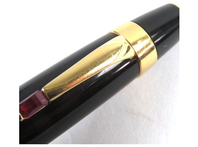 Bolígrafo Montblanc Boheme Rouge Negro Roja Dorado - vista 12