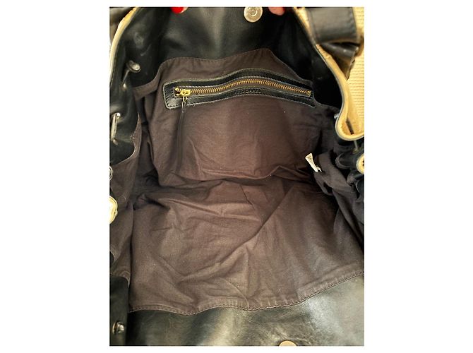 Borsa a mano Gerard Darel 24h Beige in Pelle di Vitello e Serpente d'Acqua - vista 12
