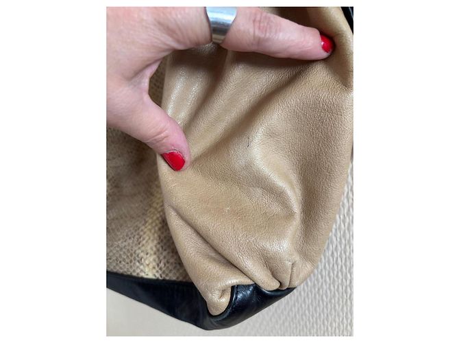 Borsa a mano Gerard Darel 24h Beige in Pelle di Vitello e Serpente d'Acqua - vista 6