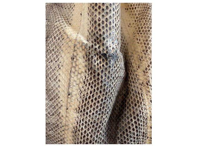 Borsa a mano Gerard Darel 24h Beige in Pelle di Vitello e Serpente d'Acqua - vista 9
