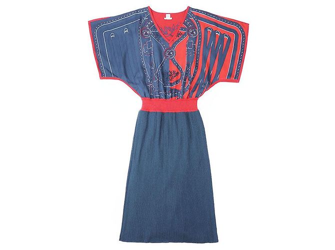 Vestido de seda y algodón Grand Tralala Twill Reine de Hermès 36 Multicolor - vista 16