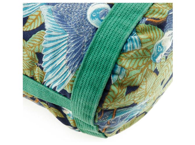 Borsa a spalla in cotone a spalla singola Hermès Verde - vista 4
