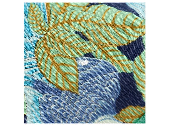 Borsa a spalla in cotone a spalla singola Hermès Verde - vista 6