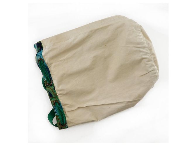 Borsa a spalla in cotone a spalla singola Hermès Verde - vista 8