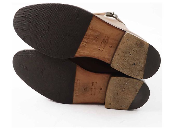 Hermès Botas Jumping Kelly de cuero hasta la rodilla Castaño - vista 5