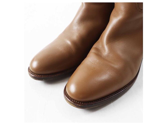 Hermès Botas Jumping Kelly de cuero hasta la rodilla Castaño - vista 6