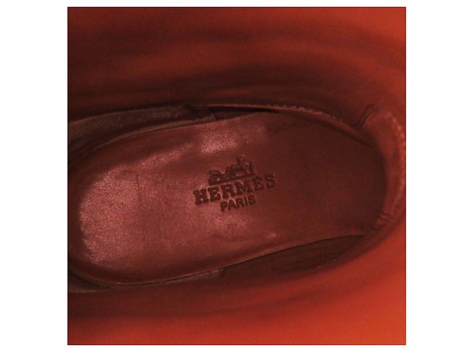 Hermès Botas Jumping Kelly de cuero hasta la rodilla Castaño - vista 8