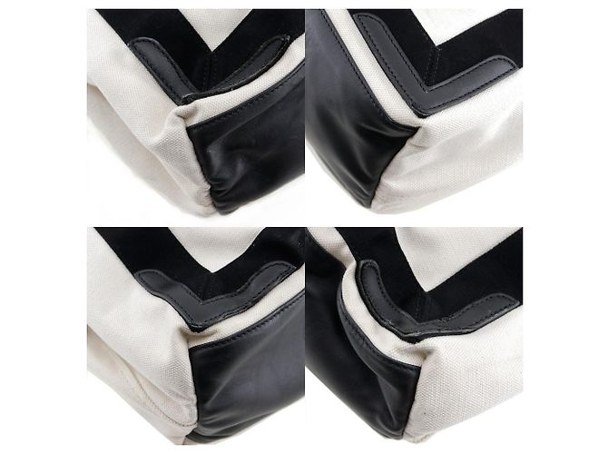 Cabas S Canvas Handtasche von Balenciaga Schwarz Weiß - Ansicht 4