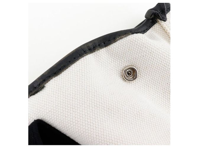 Cabas S Canvas Handtasche von Balenciaga Schwarz Weiß - Ansicht 7
