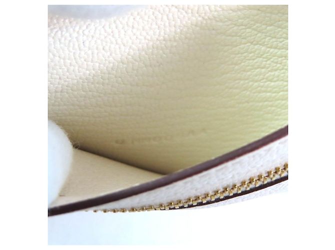 Cartera tri-fold Bearn de cabra Hermès Blanco - vista 12