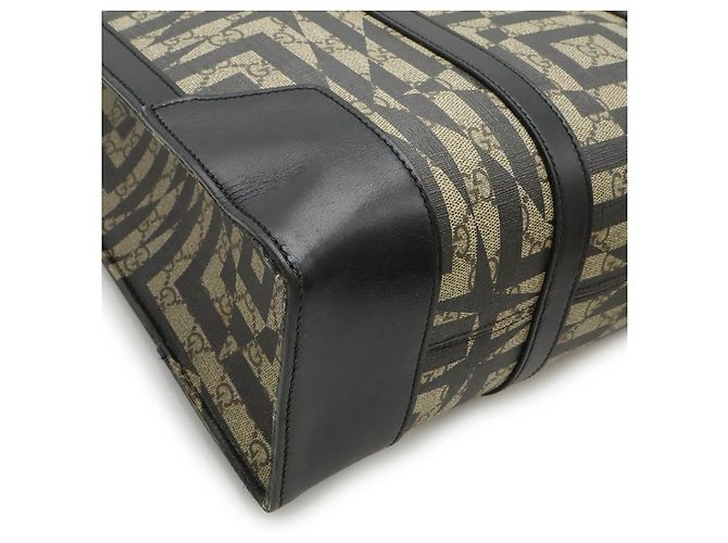 Borsa 2 in 1 Gucci GG Kaleido in PVC Nero Beige - vista 3