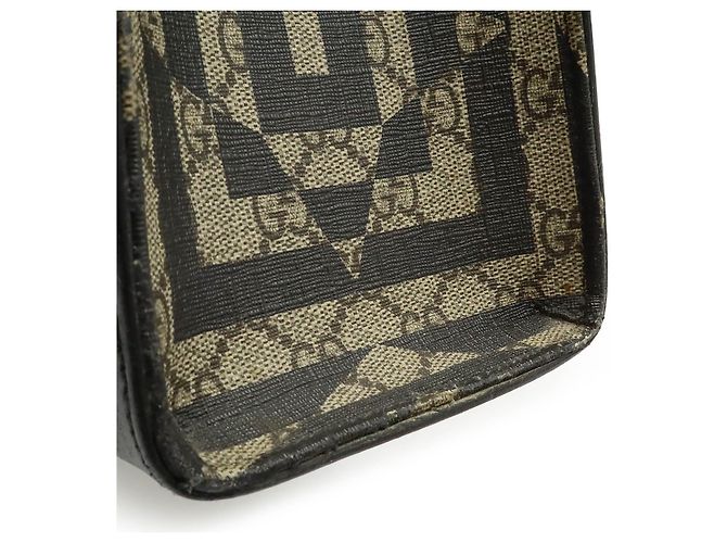 Borsa 2 in 1 Gucci GG Kaleido in PVC Nero Beige - vista 9