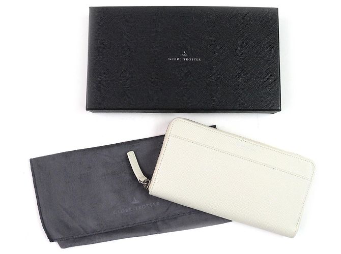 Autre Marque Cartera larga de cuero Globe Trotter Beige - vista 2