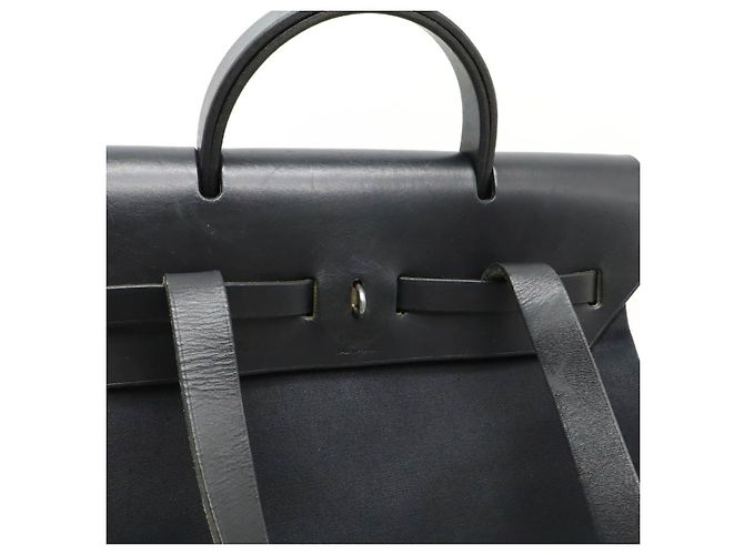 Borsa 2 in 1 Herbag Toile Officier di Hermès Nero - vista 5