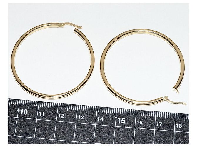 Autre Marque Orecchini a cerchio Au750 D'oro - vista 3