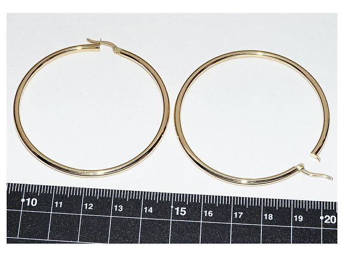 Autre Marque Orecchini a cerchio Au750 D'oro - vista 3