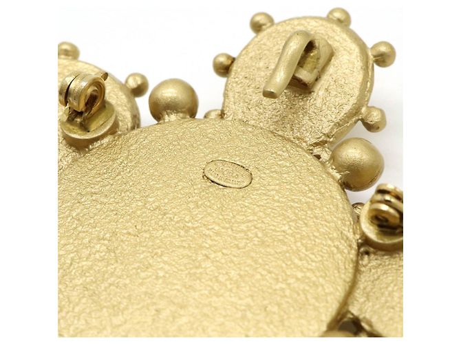 Chanel Coco Mark Perlen-Strass Brosche Golden - Ansicht 5