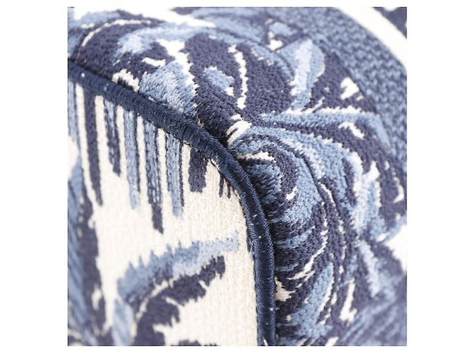 Borsa a mano in tela ricamata Dior Travel Vanity Blu - vista 5