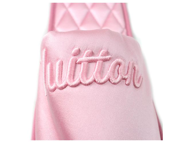 Mules in satin Louis Vuitton LV Sweet Line Rosa - vista 10
