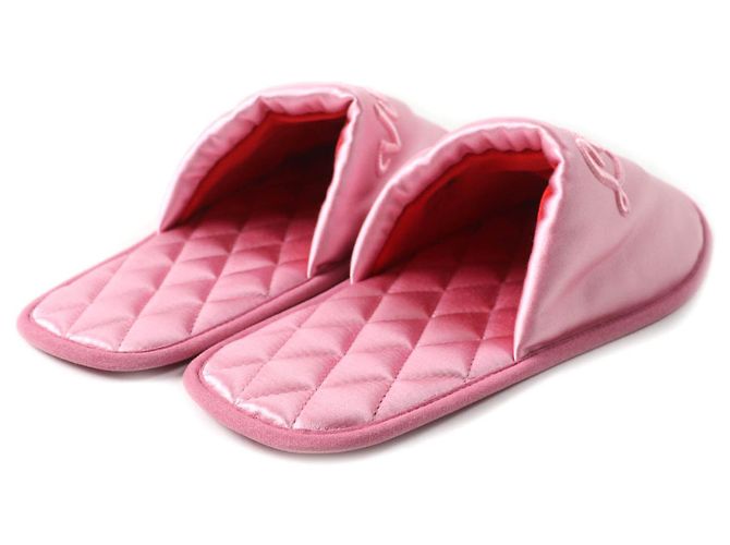 Mules in satin Louis Vuitton LV Sweet Line Rosa - vista 3