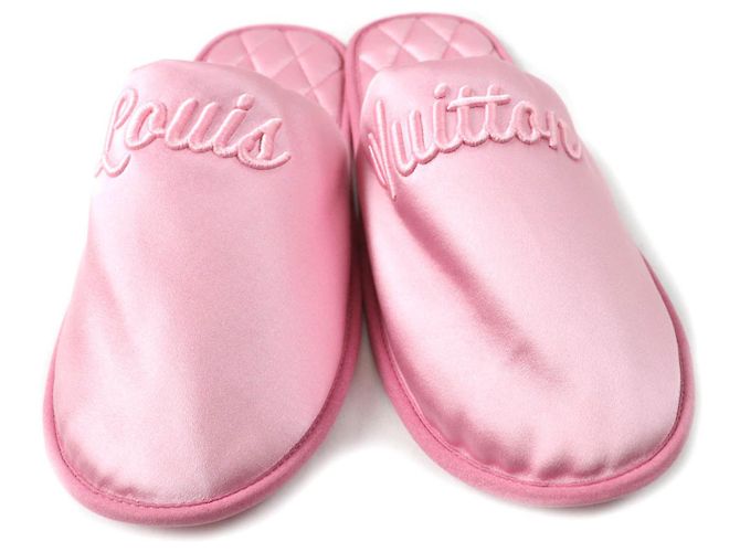 Mules in satin Louis Vuitton LV Sweet Line Rosa - vista 4