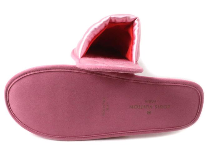 Mules in satin Louis Vuitton LV Sweet Line Rosa - vista 7